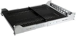 StarTech.com 1U Sliding Server Rack Mount Keyboard Shelf Tray - 55lbs - 22" Deep Steel Pull Out Drawer for 19" AV, Network Equipment Rack (SLIDESHELFD)