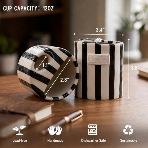Mug de cerámica con tapa media y capacidad 12 oz miniatura 6