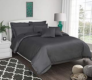 Sapphire Collection Egyptian Cotton 500 TC Hotel White Bedding Set Duvet Cover with Oxford Style Pillowcase Pair (White, Double)