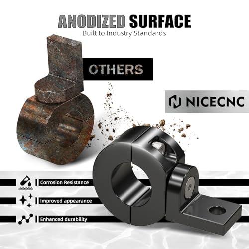 Abrazadera de luz negra de 1 pulgada NICECNC抗震支架适用于雅马哈Tenere700铝制防摔杠 4