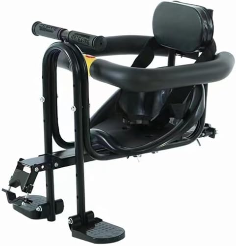 Vzqr 前用 子供乗せ 自転車チャイルドシート 足置き付き 長さ調節可能 軽量 取付簡単 安全クッション キッズ・幼児向け (硬座)