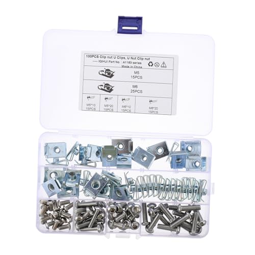 FUNOMOCYA Automobile Motorcycle Modification Parts Clip Nut u Nut Manganese Steel u Clip Type b Reed Kit