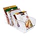 Vesaneae Organizer Frigorifero in Plastica Trasparente 28 x 14 x 9 cm Contenitori per Frigorifero Salvaspazio Cestini Organizzatori Robusto e Durevole per Cucina Dispensa Armadietti Ripiani Bagno