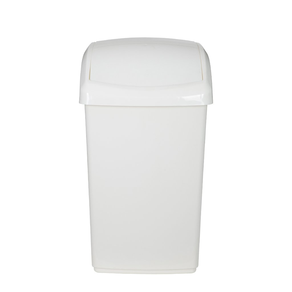 Whitefurze Cream 50L Swing Lid Bin And Base
