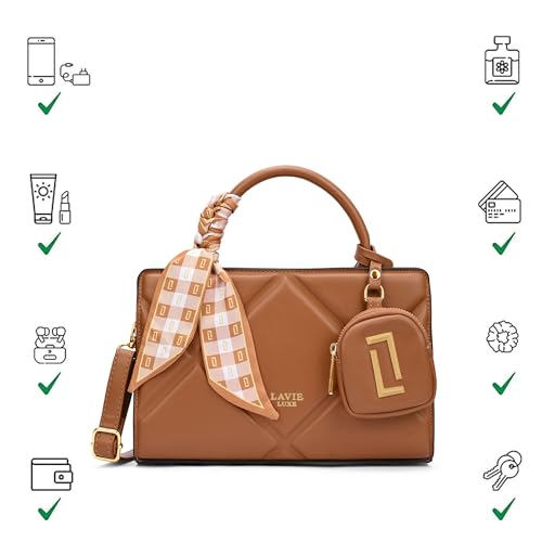 Image of Lavie Luxe Women's Quaro26 Horizontal Small Satchel Handbag | Satchel Bag for Work | Ladies Purse | Stylish Shoulder Bag | Gift For Women