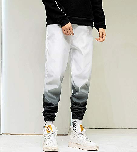Astellarie Mens Casual Gradient Color Pants, Hip Hop Jogger Relaxed Fit Pants with Drawstring4