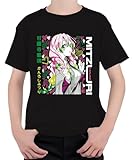 Mitsuri Kanroji Demon Slayer Anime Kawaii Herz Pastell Geschenk Unisex Kinder T-Shirt, Schwarz, 152