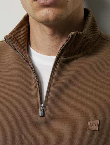 Image of DAMENSCH ReNEWd Soft Ribbed Texture, Strong Durable Fabric, Dyes Ottoman Half-Zip Sweatshirts