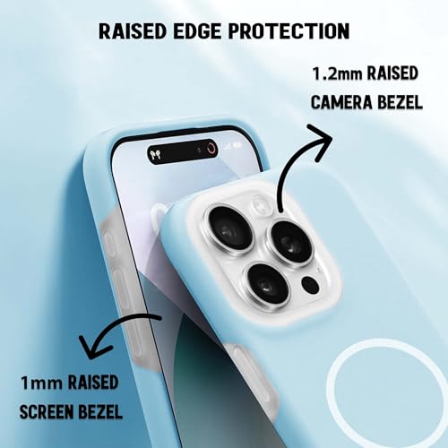 Image of Kratos Soft Silicone Case Cover Compatible with iPhone 15 Pro - Everyday Comfort Protection, Wireless Magnetic Charging Case with Raised Edge Camera & Screen Protection, Shock-Resistant Design