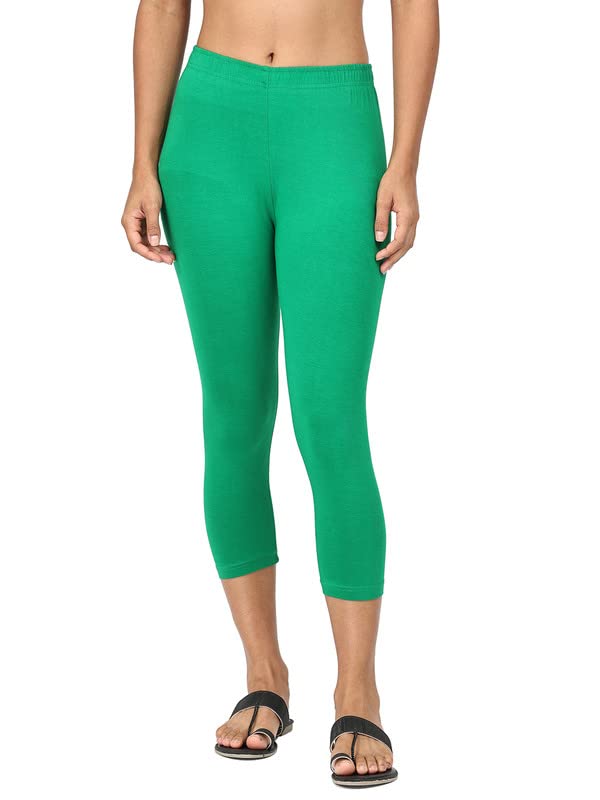 Image of Robinbosky Premium Stretchable Cotton Capri Legging for Women | Suitable for Formal wear & Casual wear | High-End Elastic Makes. The Leggings Squat Proof and Durable for Travel, Yoga, & Workout.