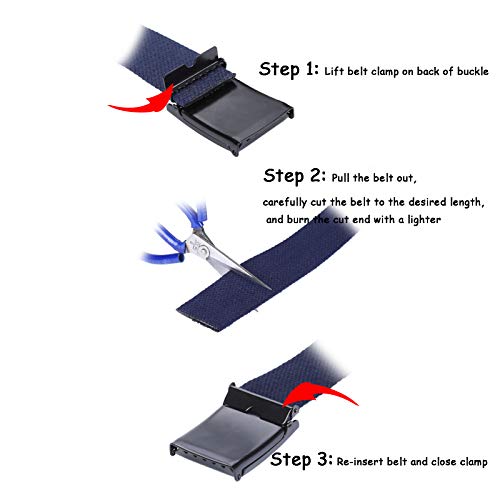 Awaytr Boys Canvas Web Belts - 2Pcs School Uniform Cotton Belt Adjustable In Four Sizes Suitable For Girls（80Cm,Khaki/Black #TOP2