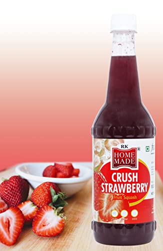 Image of RK HOME MADE NATURAL SYRUP | Strawberry Crush Syrup | Gluten Free | 100% Vegan & Low Fat | A Perfect Drink For Festival