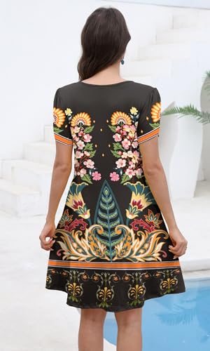 Image of COSSEN Women's Summer Casual Tshirt Dress Crew Neck