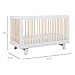Babyletto Hudson 3-in-1 Convertible Baby Crib with Wooden Toddler Bed & Daybed Conversion - Easy to Assemble & GREENGUARD Gold Certified - 4 Adjustable Mattress Heights - White & Washed Natural
