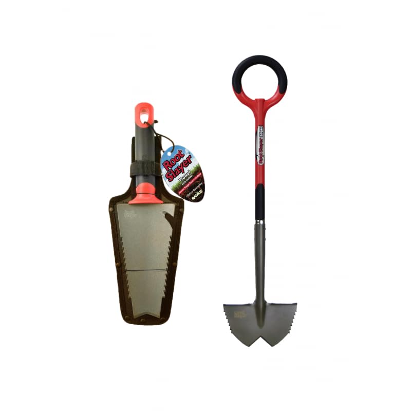 ROOTSLAYER Venteo - Pack Noir - Adulte à Main Dresse Bordures™ - Jardin - Acier de Carbone - Manche 360°