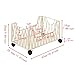 Milageto Rolling Utility Storage Bin with Wheels Under Desk Storage Box Book Cart Mobile Bookshelf for School Classroom Dorm, White, L