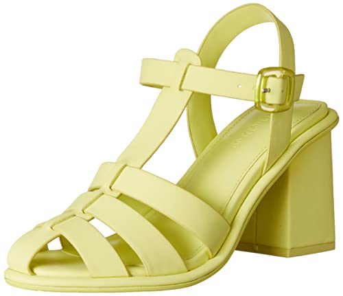 The Drop Sandale für Damen, Jutta Fisherman Blockabsatz, Gelb-Grün, 42 EU
