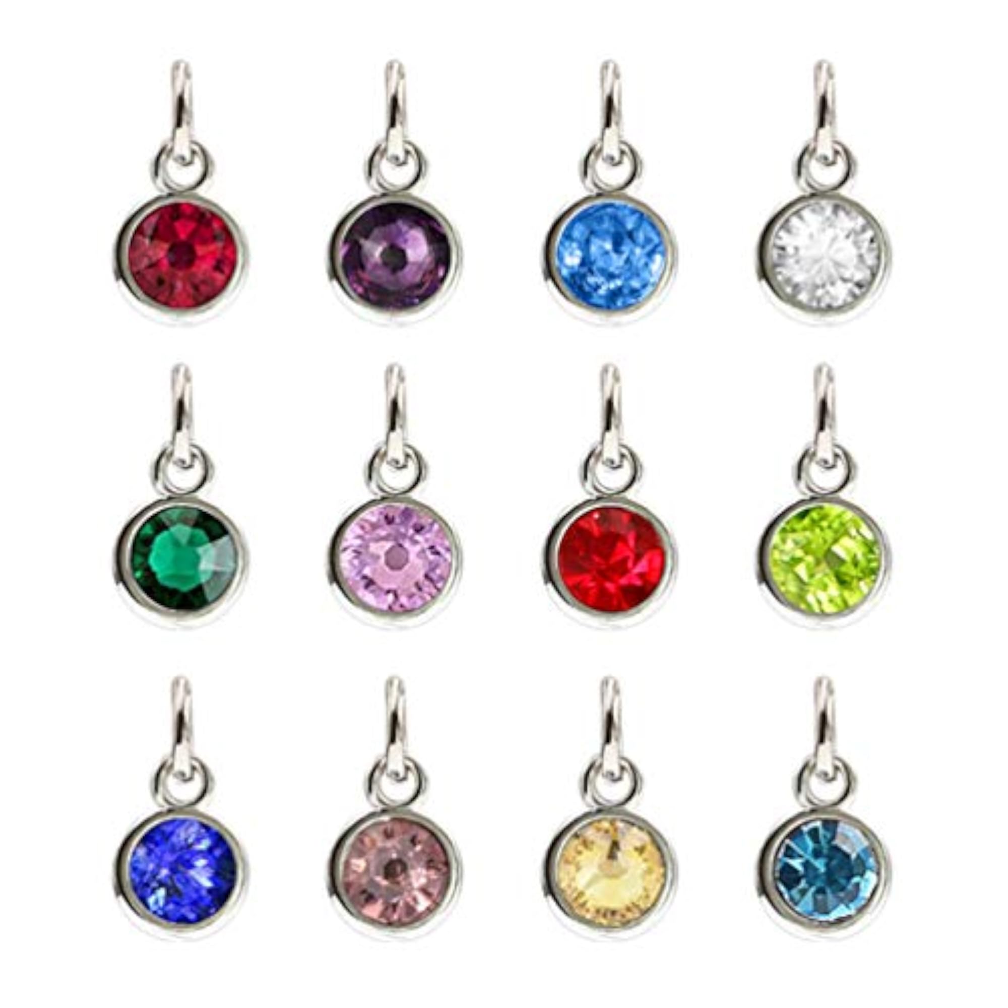 24pcs Birthstone Charms for DIY Jewellery Making