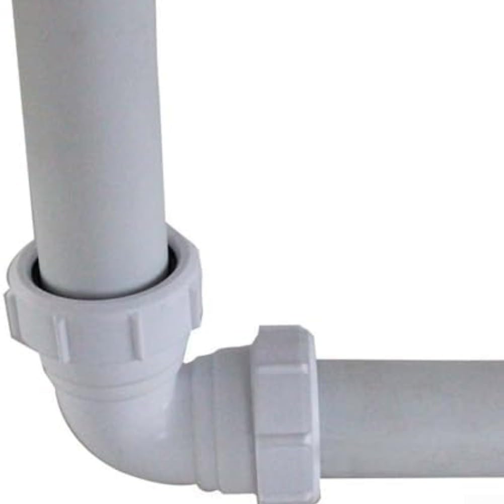 Adaptador de tubería de PVC de 40 mm, codo de 90 grados, accesorio de tubería de residuos para bañera, fregadero de cocina y conexión de drenaje de bandeja de ducha, conector de fontanería blanco