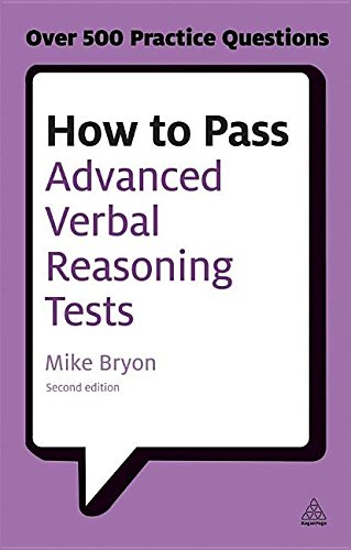 Amazon.co.jp: How to Pass Advanced Verbal Reasoning Tests : Bryon, Mike: 洋書