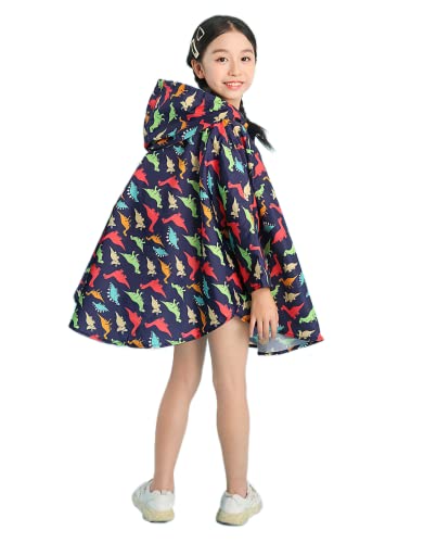 Image of Freesmily Kids Cute Raincoat Waterproof Rain Poncho Jacket Coat for Girls Boys