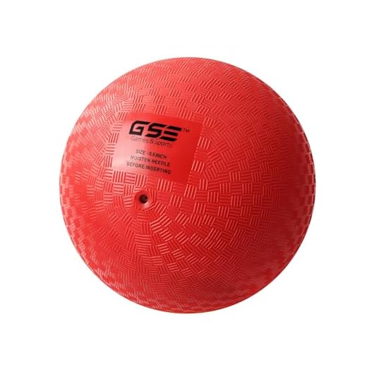 Premium Inflatable Playground Balls Kickball, Bouncy Dodge Ball Handball, Perfect for Kids and Adults in Ball Games, Gym, Camps, Picnic and Yoga Exercises for Indoor and Outdoor(Red, 8.5-inch)