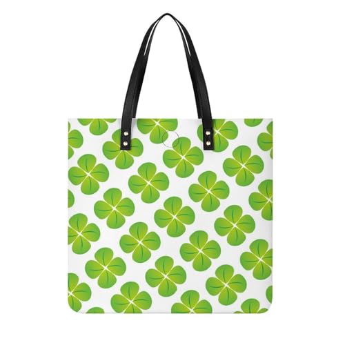 Sac à bandoulière trèfle grand format 39x39cm aux finitions soignées pour femme