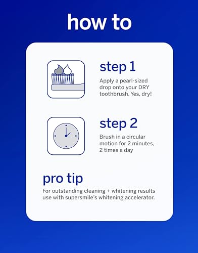 Image of Supersmile Citrus Blast Fluoride-Free Whitening Toothpaste, 8 oz, Professional Whitening Toothpaste with Calprox, Whitens 5.5 Shades in 7 Days, RDA 65 Low Abrasion, Enamel Safe for Veneers