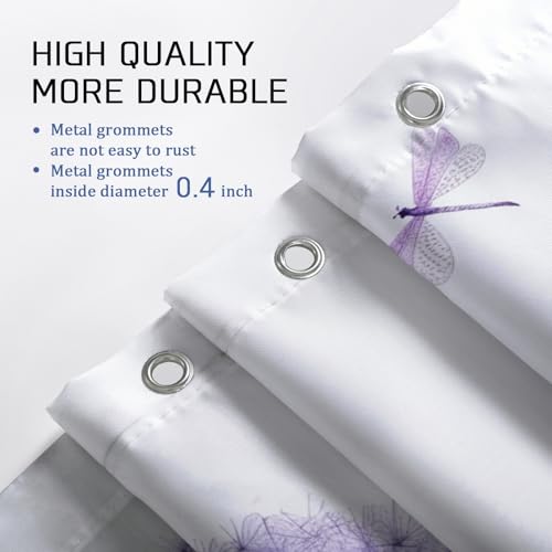Rideau de douche imperméable en polyester violet grand format anti-projections d'eau - 5