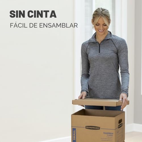 Cajas de mudanza resistentes sin cinta adhesiva pack surtido de 12 4