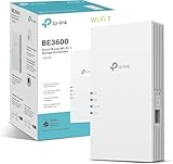 TP-Link Répéteur WiFi 7 RE220BE, Amplificateur WiFi Puissant 3.6Gbps, Port Ethernet Gigabit, Couvre jusqu'à 150 m², Compatible avec Toutes Les Box Internet, Profitez sans Changer Votre Box