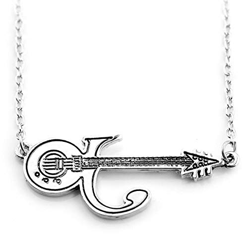 Collar Gótico Nuevo Collar De Guitarra Eléctrica con Esqueleto De Calavera, Colgante...