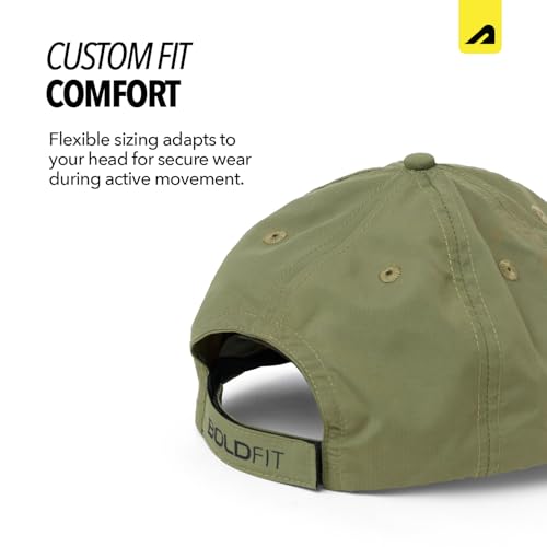 Image of Boldfit Sports Cap for Men & Women, Lightweight Quick Dry Foldable Baseball Cap with Adjustable Strap, Breathable Sun Protection Hat for Running, Gym, Cricket, Travel & Outdoor Activities