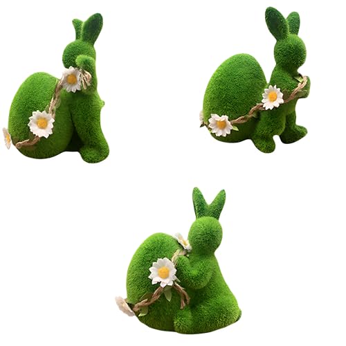 Genérico Conejos de Peluche con Flores de Margarita, Decoración de Pascua, Adorno Primaveral para el Hogar Genérico Conejos de Peluche con Flores de Margarita, Decoración de Pascua, Adorno Primaveral para el Hogar