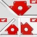jiashiguang 25LBS Welding Magnets Pack of 4 Welding Magnetic Holder Heavy Duty Magnetic Tools and Accessories for 45, 90, and 135 Degree Angles Super Strong Welding Magnets and Clamps
