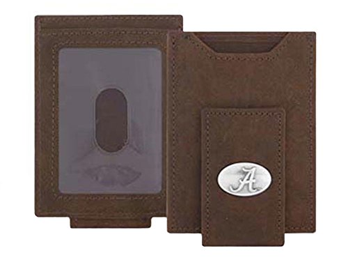 Alabama Crimson Tide - Crazy Horse Leather Front Pocket Wallet