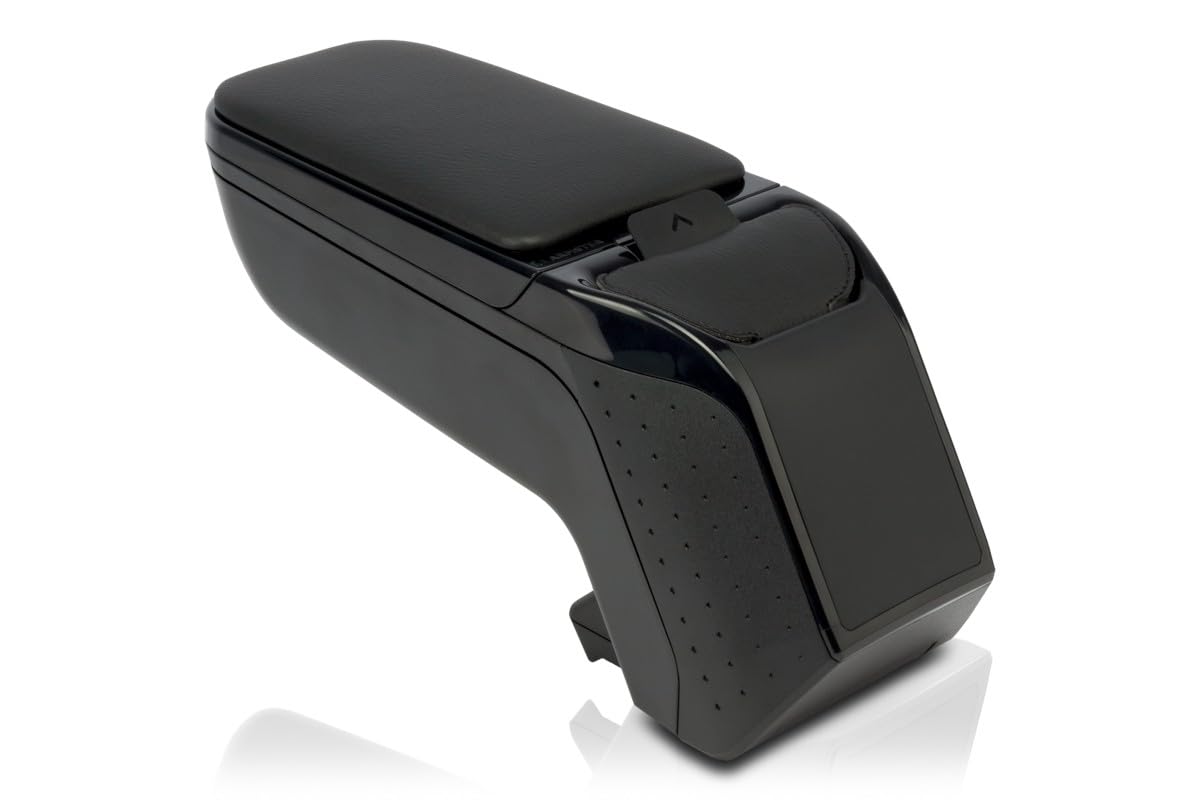 Accoudoir spécifique noir 2 pour Kia Rio III (2011-). Avec compartiment de rangement et pliable.
