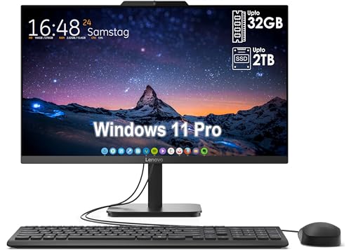 Lenovo All-in-One Desktop with Intel 4-Core Processor| 24 inch Fu...