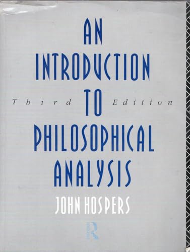 An introduction to philosophical analysis 0415055768 Book Cover