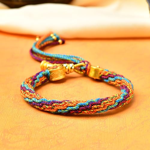 Sturdy Cotton Tibetan Styles Woven Accessory for Women Seek Luck and Protective in Fashionable Multiple Color4