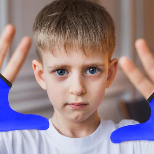 Image of 4pcs Thumb Sucking Guard Gloves Kids Anti Thumb Sucking Glove Chewy Compression Thumb Sucking Stop Nail Biting Finger Biting Glove for Kids Thumb Guard for Ages 5-12