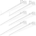 ANTLUX 8FT LED Shop Light Fixture, 110W LED Strip Light, 12200 LM, 5000K, 8 Foot LED Linear Lights, Linkable led Lighting for Garage Warehouse Workshop, Fluorescent Tube Replacement, 6 Pack