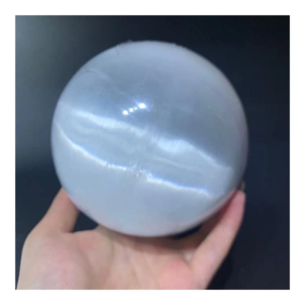 Salud y hogar Bola de Selenio Natural - Bola de Cristal, decoración del hogar, Feng Shui curativo Bola de Cristal (Color : White, Size : 11cm)