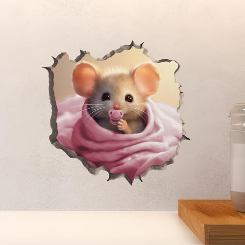 Vinilo decorativo 'It's a Girl Mouse' 5x5 pulgadas miniatura 4