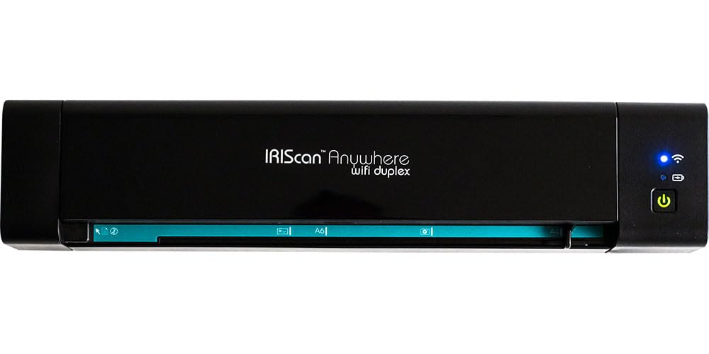 IRIScan Anywhere Portable Scanner-v6PRO 15PPM: Duplex Document Scanner, Mobile Scanner WiFi Battery, Free PDF Editor, pdf Scanner,scan to Word, PDF, XLS, Bus.Cards to Outlook,USB WinMac iOS Android