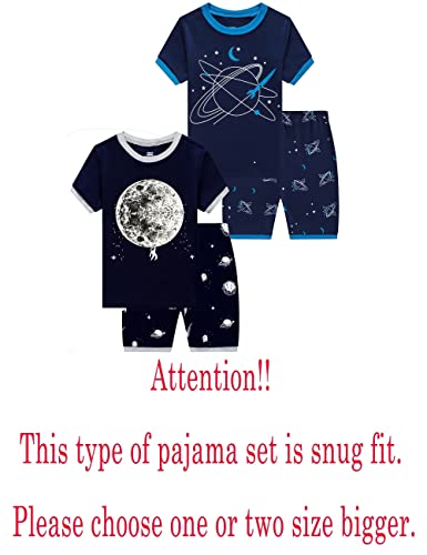 Image of KikizYe Boys Short Sleeve Pajamas Kids Summer Pjs Children Pajamas