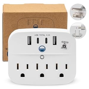 Cruise Approved Foldable Non Surge Power Strip [2 USB-C, 2 USB, 3 AC Outlet Plugs] – Cruise Essentials for Carnival, Royal Caribbean, Norwegian, Priness, Disney & All Cruise Ships in 2024 & 2025