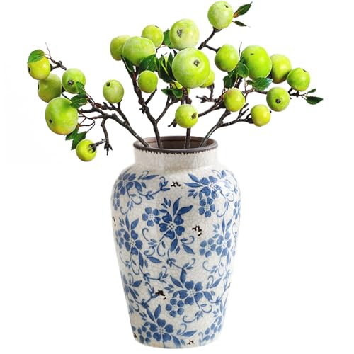 Blau und Weiß Porzellan Vase, Blumenvase Keramik Vintage, Kleine...