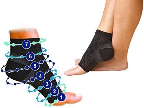 2 Pairs of Foot Angel Compression Foot Sleeve, Relieves Plantar Fasciitis, Heel Pain & Foot Fatigue