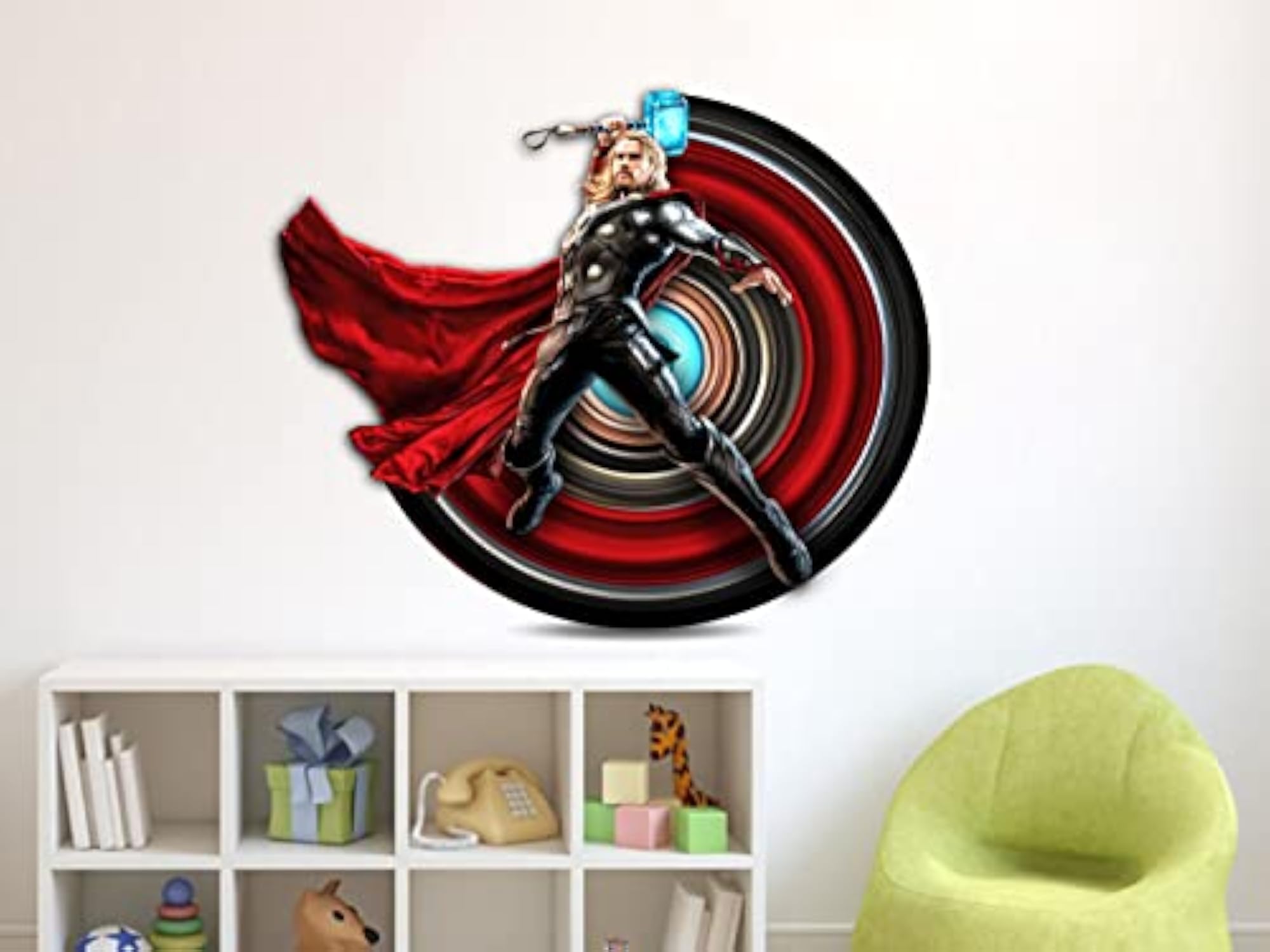 Thor Hammer Wall Sticker, Superhero Decor
